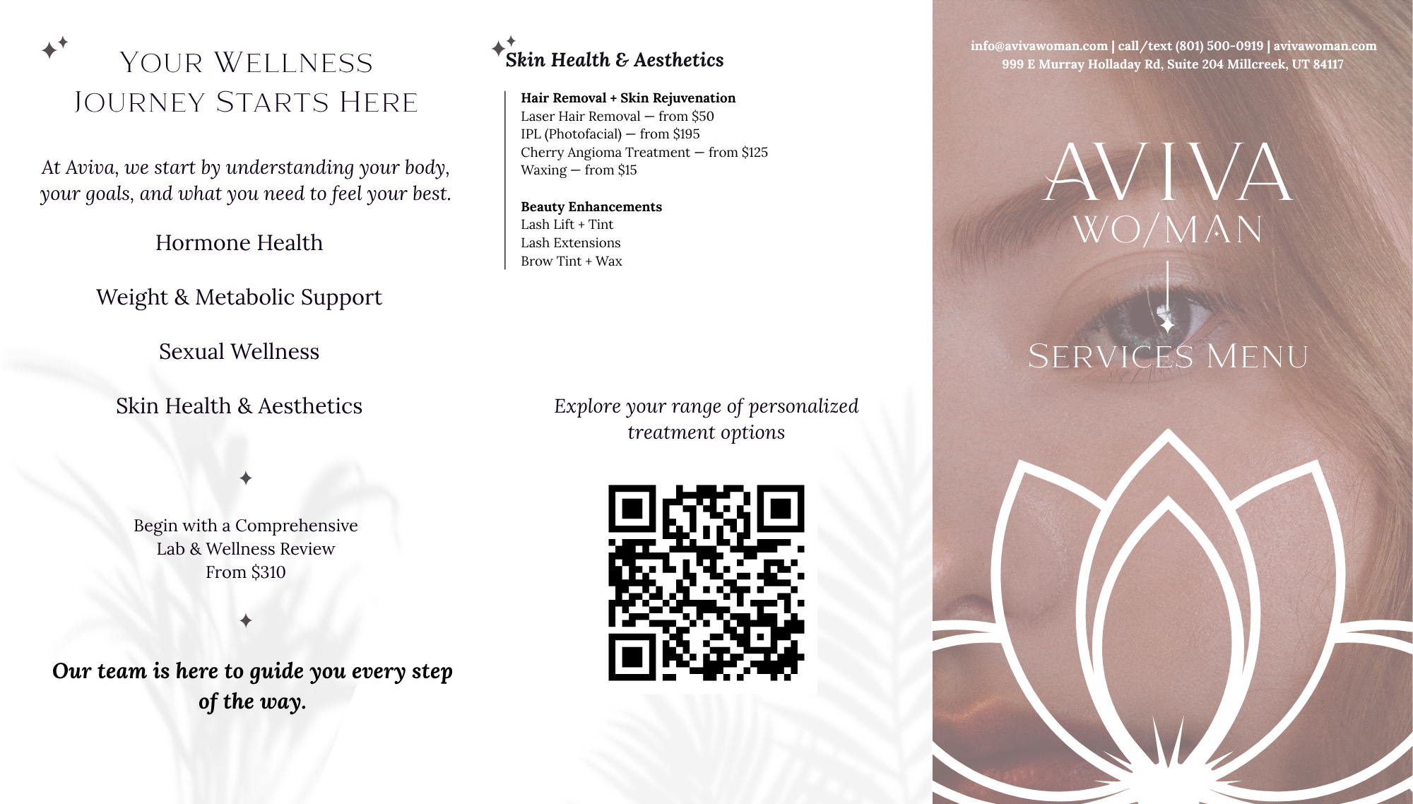 Aviva Services Menu